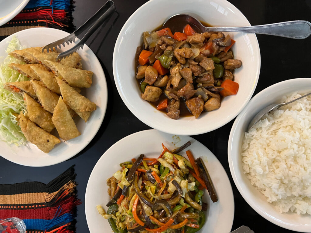 Delicious food at Hotel Silk Road in Bamiyan province Afghanistan.