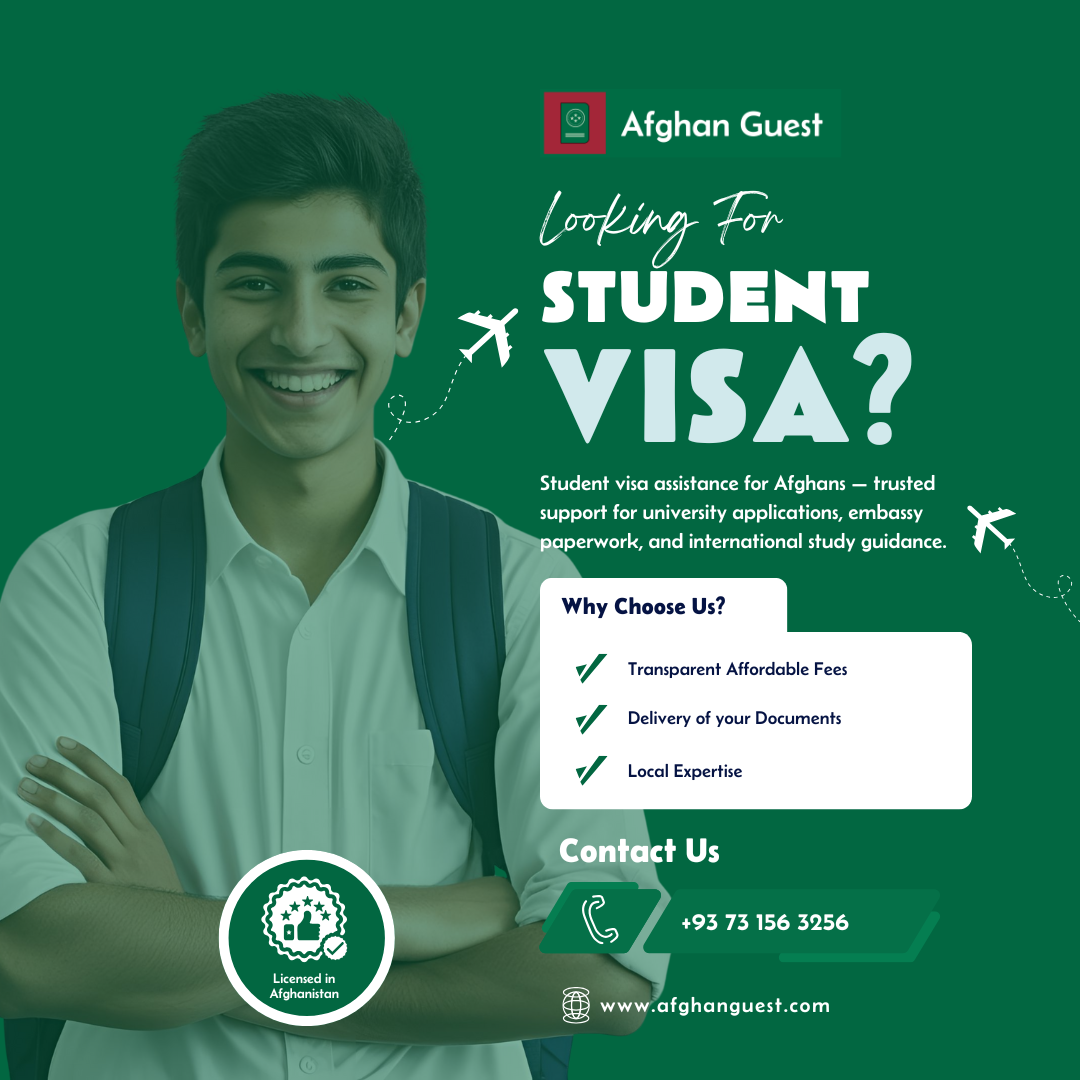 Study abroad student visa processing for Afghan students